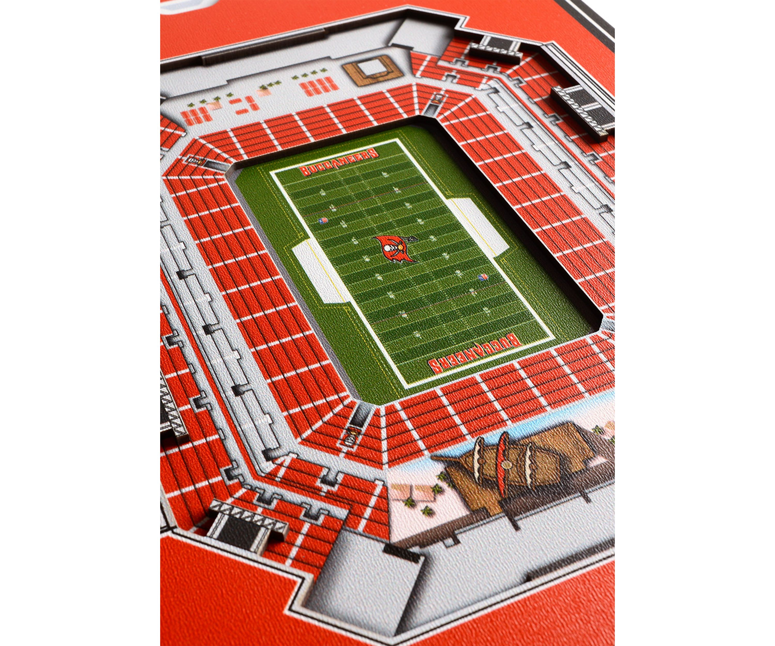 YouTheFan NFL Tampa Bay Buccaneers 3D Stadium 8x32 Banner - Raymond James Stadium