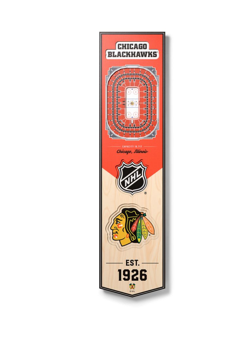 YouTheFan NHL Chicago Blackhawks 3D Stadium 8x32 Banner - United Center