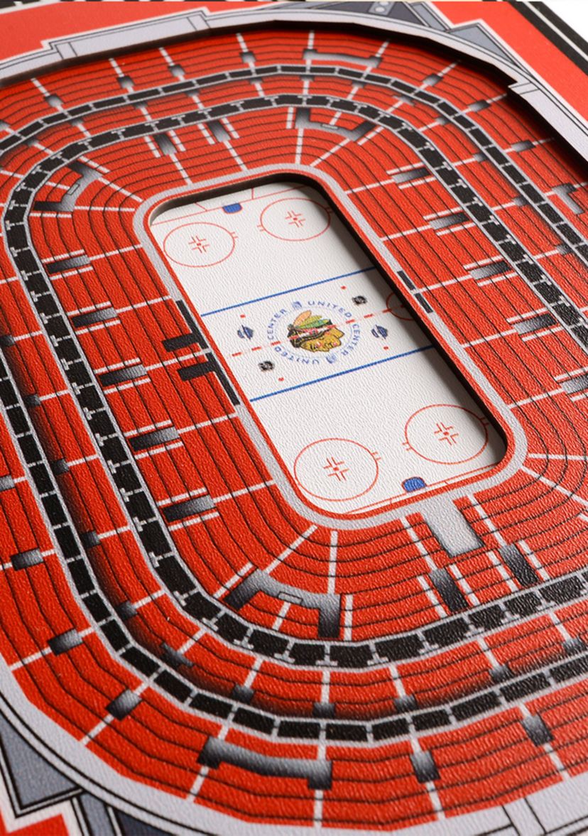 YouTheFan NHL Chicago Blackhawks 3D Stadium 8x32 Banner - United Center