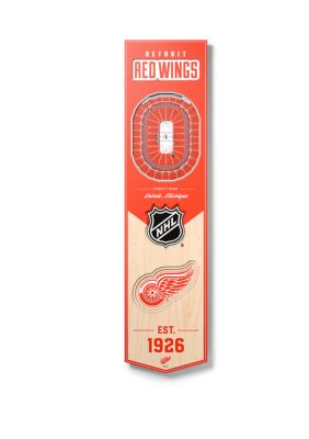 YouTheFan NHL Detroit Red Wings 3D Stadium 8x32 Banner - Little Caesars Arena