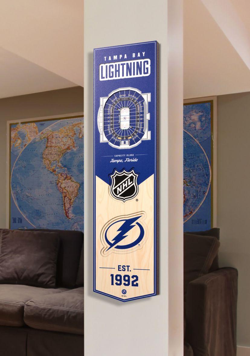 YouTheFan NHL Tampa Bay Lightning 3D Stadium 8x32 Banner - Amalie Arena
