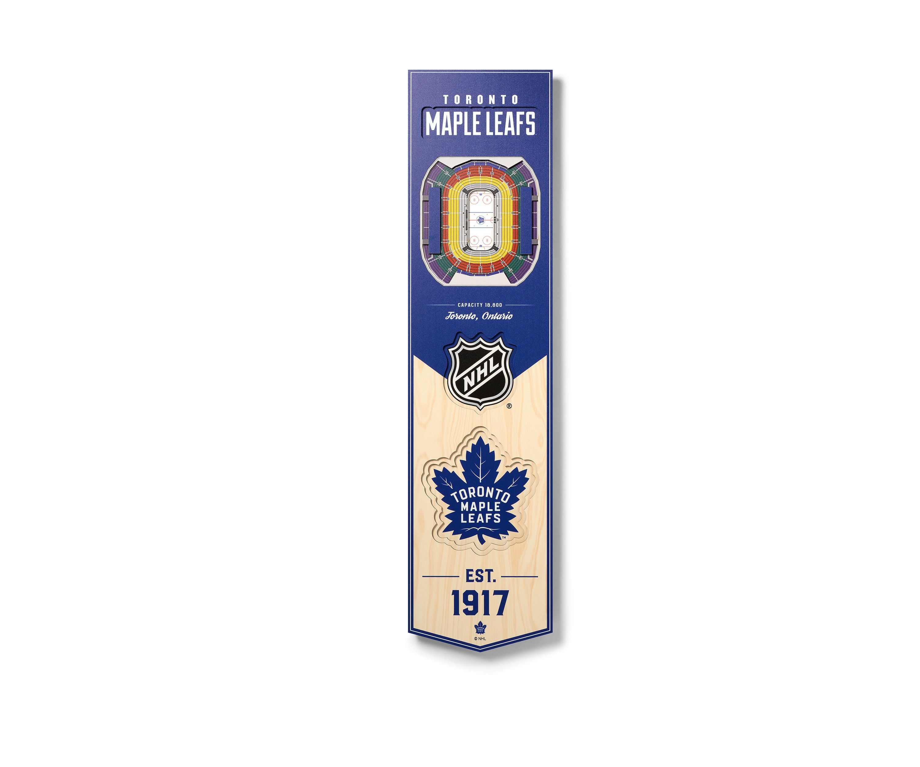 YouTheFan NHL Toronto Maple Leafs 3D Stadium 8x32 Banner - Scotiabank Arena