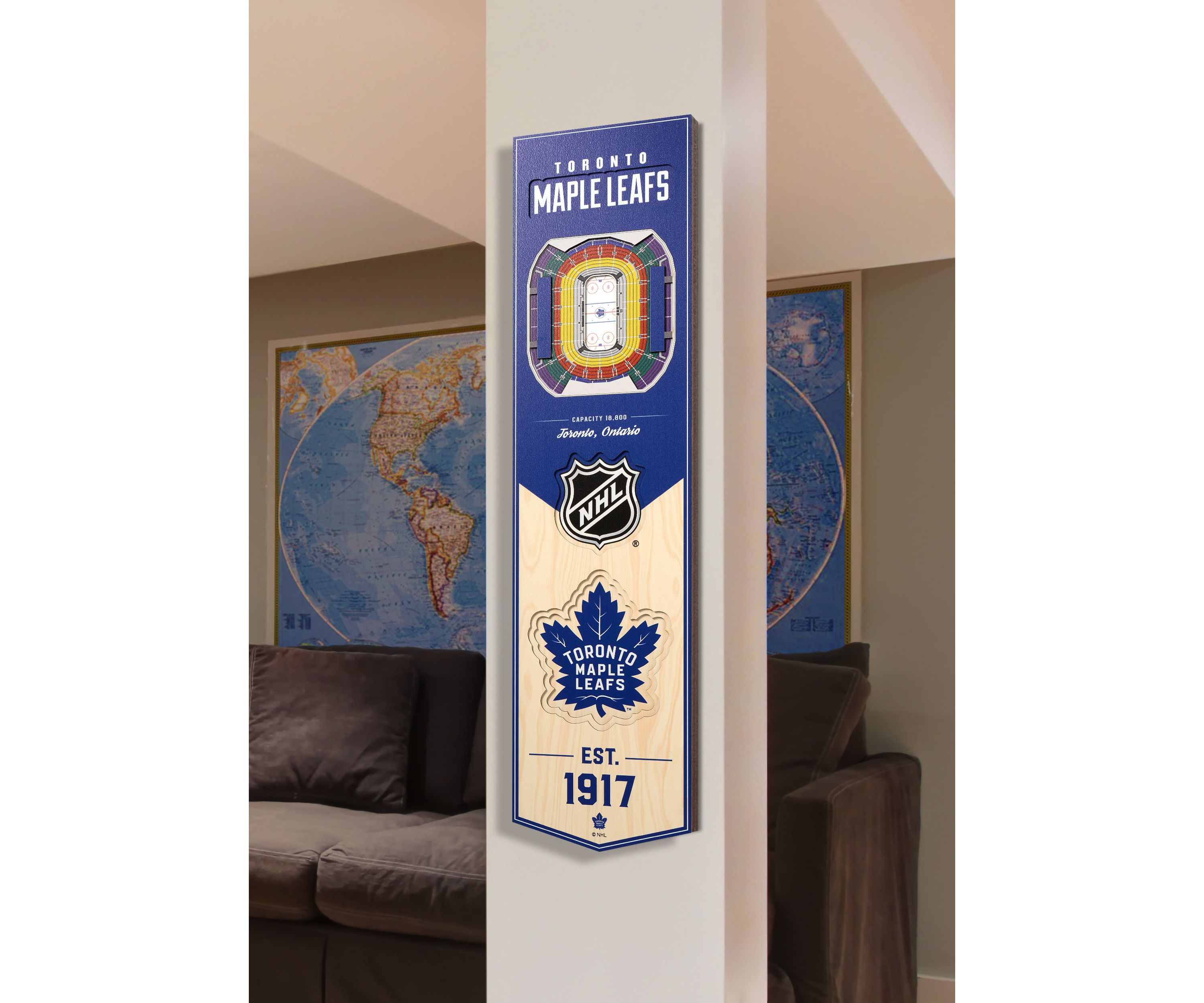 YouTheFan NHL Toronto Maple Leafs 3D Stadium 8x32 Banner - Scotiabank Arena