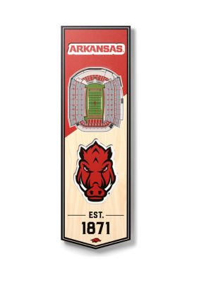YouTheFan NCAA Arkansas Razorbacks 3D Stadium 6x19 Banner - Donald W. Reynolds Razorback Stadium