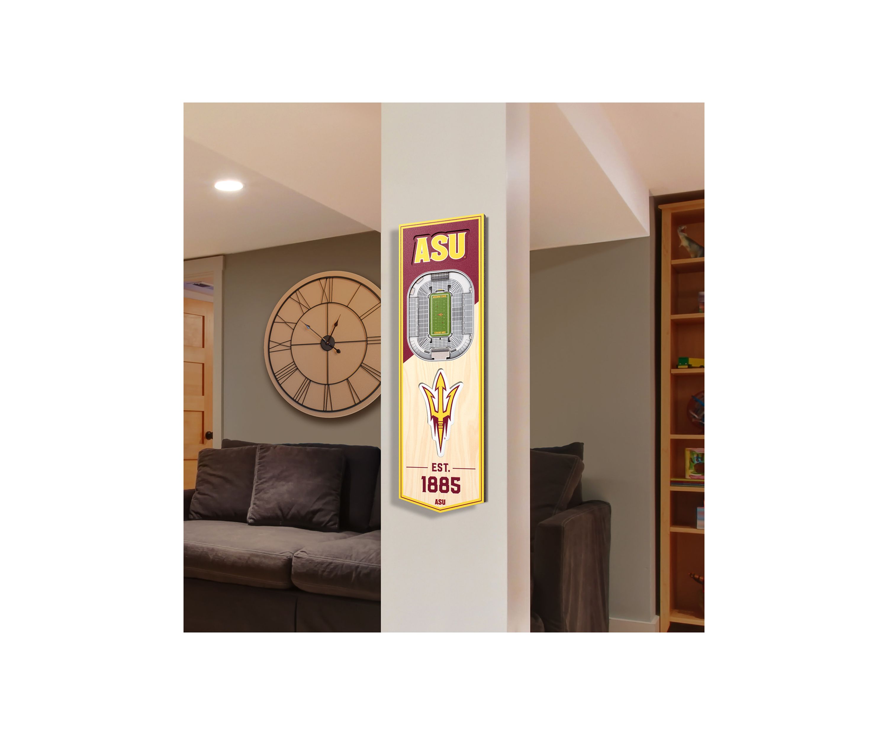 YouTheFan NCAA Arizona State Sun Devils 3D Stadium 6x19 Banner - Sun Devil Stadium
