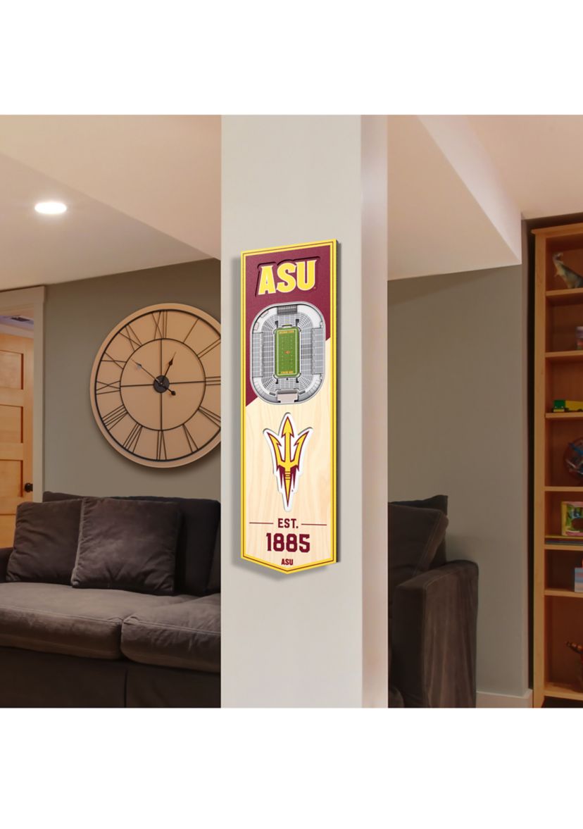 YouTheFan NCAA Arizona State Sun Devils 3D Stadium 6x19 Banner - Sun Devil Stadium