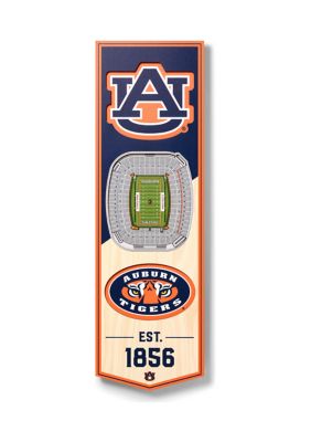 YouTheFan NCAA Auburn Tigers 3D Stadium 6x19 Banner - Hare Stadium