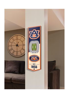 YouTheFan NCAA Auburn Tigers 3D Stadium 6x19 Banner - Hare Stadium