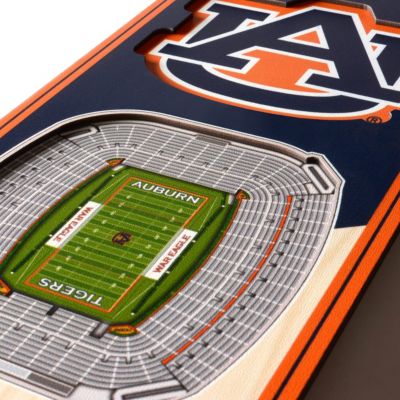 YouTheFan NCAA Auburn Tigers 3D Stadium 6x19 Banner - Hare Stadium