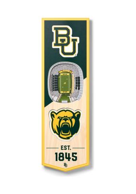 YouTheFan NCAA Baylor Bears 3D Stadium 6x19 Banner - McLane Stadium