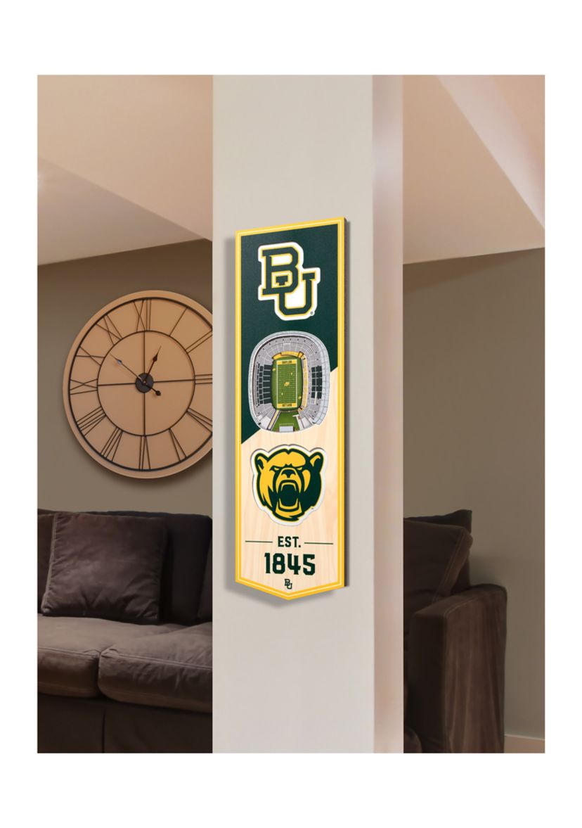 YouTheFan NCAA Baylor Bears 3D Stadium 6x19 Banner - McLane Stadium