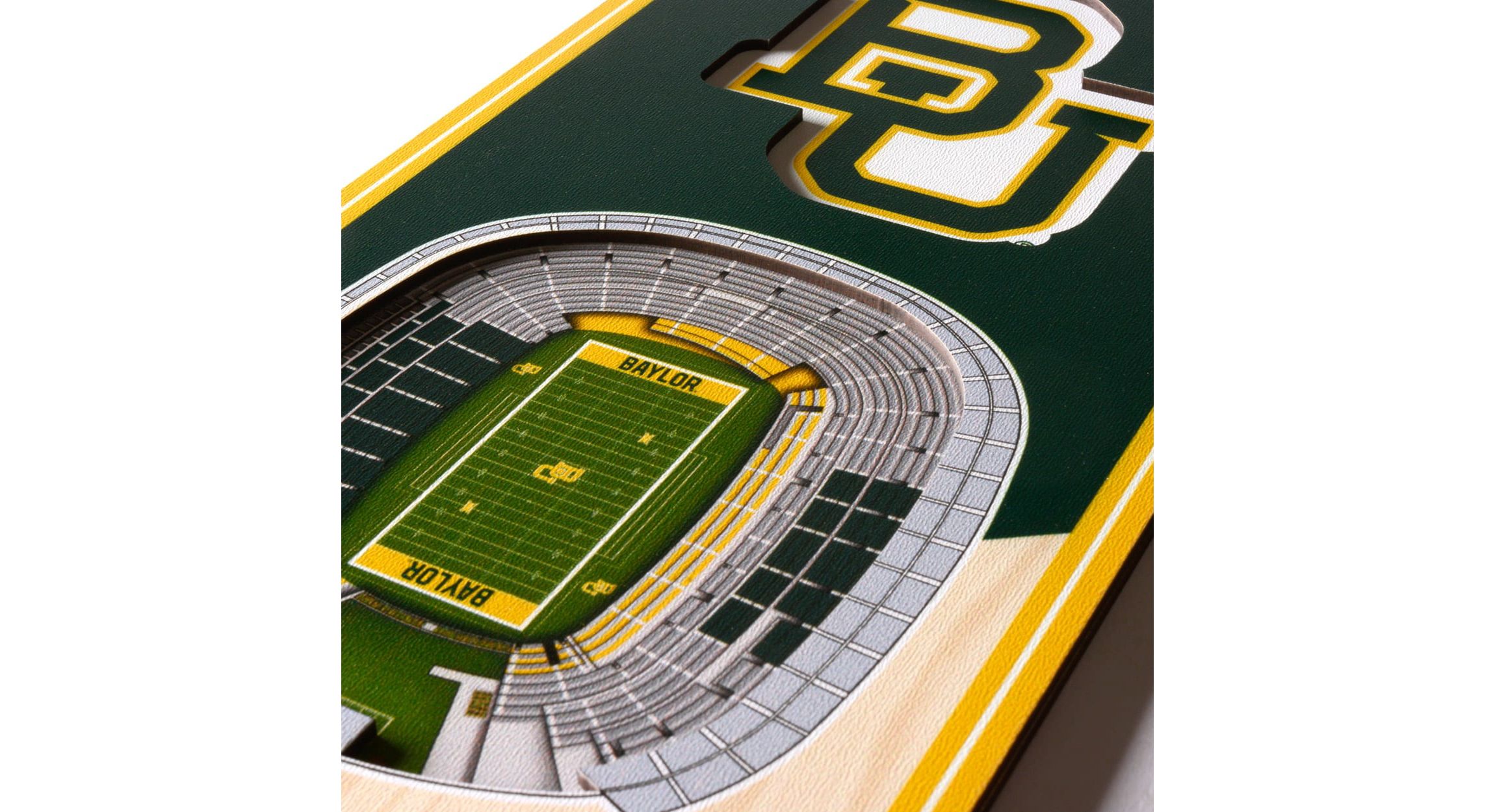 YouTheFan NCAA Baylor Bears 3D Stadium 6x19 Banner - McLane Stadium