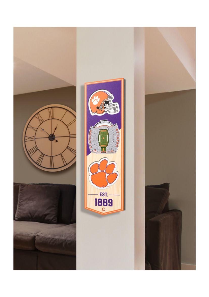 YouTheFan NCAA Clemson Tigers 3D Stadium 6x19 Banner - Memorial Stadium