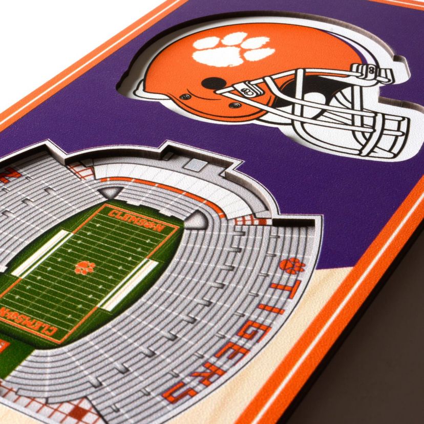 YouTheFan NCAA Clemson Tigers 3D Stadium 6x19 Banner - Memorial Stadium