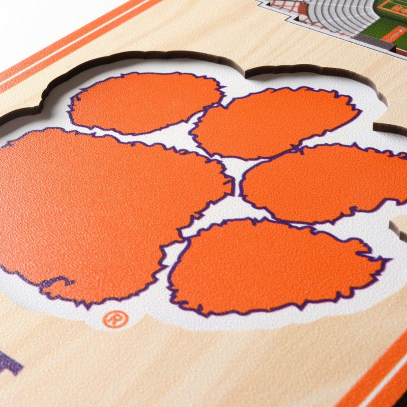 YouTheFan NCAA Clemson Tigers 3D Stadium 6x19 Banner - Memorial Stadium