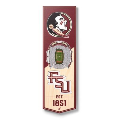 YouTheFan NCAA Florida State Seminoles 3D Stadium 6x19 Banner - Doak Campbell Stadium