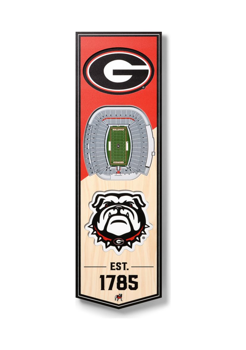 NCAA Georgia Bulldogs 3D Stadium Banner-6x19