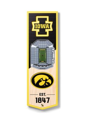 YouTheFan NCAA Iowa Hawkeyes 3D Stadium 6x19 Banner - Kinnick Stadium