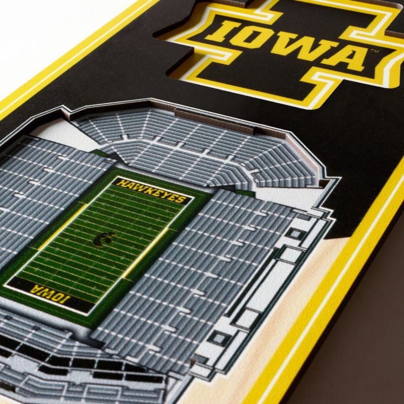 YouTheFan NCAA Iowa Hawkeyes 3D Stadium 6x19 Banner - Kinnick Stadium