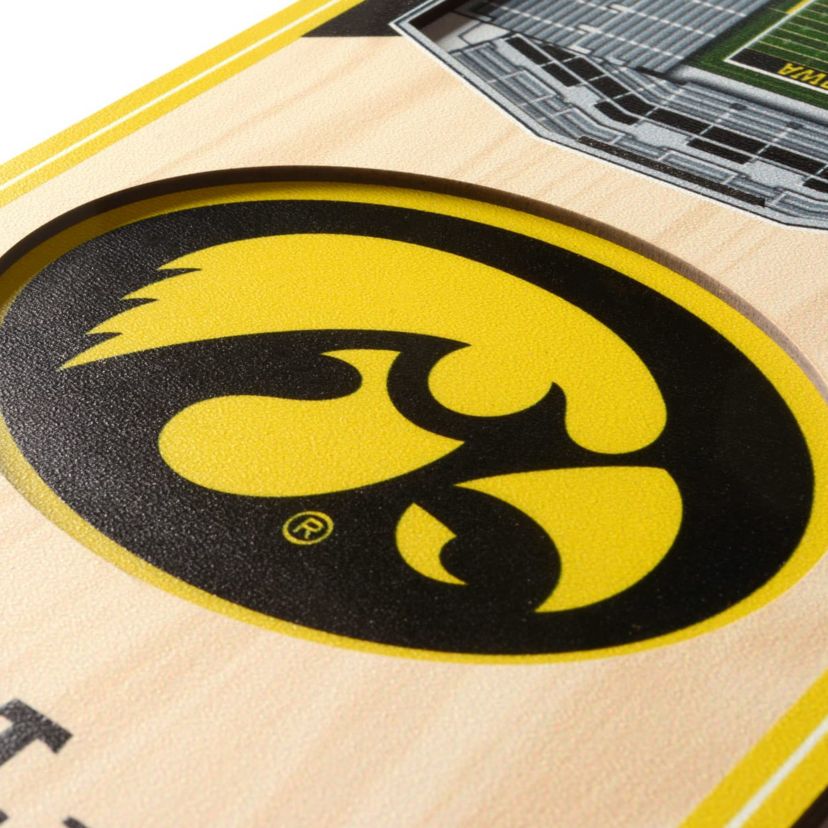 YouTheFan NCAA Iowa Hawkeyes 3D Stadium 6x19 Banner - Kinnick Stadium