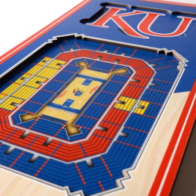 YouTheFan NCAA Kansas Jayhawks 3D Stadium 6x19 Banner - Allen Fieldhouse