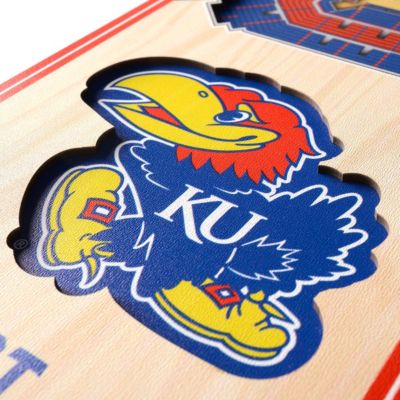 YouTheFan NCAA Kansas Jayhawks 3D Stadium 6x19 Banner - Allen Fieldhouse