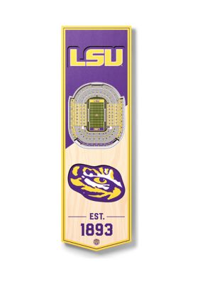 YouTheFan NCAA LSU Tigers 3D Stadium 6x19 Banner - Tiger Stadium