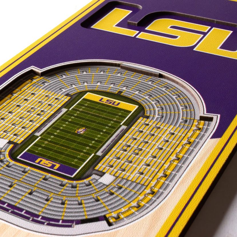 YouTheFan NCAA LSU Tigers 3D Stadium 6x19 Banner - Tiger Stadium