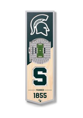 YouTheFan NCAA Michigan State Spartans 3D Stadium 6x19 Banner -  Spartan Stadium