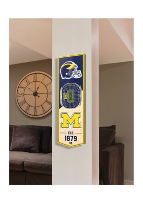 YouTheFan NCAA Michigan Wolverines 3D Stadium 6x19 Banner - Michigan Stadium