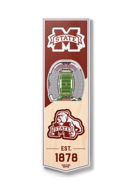 YouTheFan NCAA Mississippi State Bulldogs 3D Stadium 6x19 Banner - Davis Wade Stadium at Scott Field