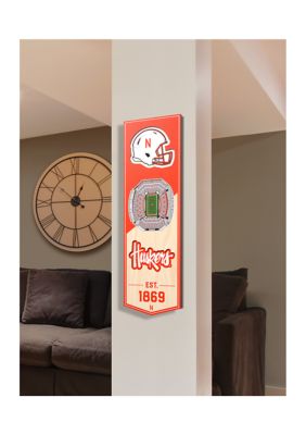 YouTheFan NCAA Nebraska Cornhuskers 3D Stadium 6x19 Banner - Memorial Stadium