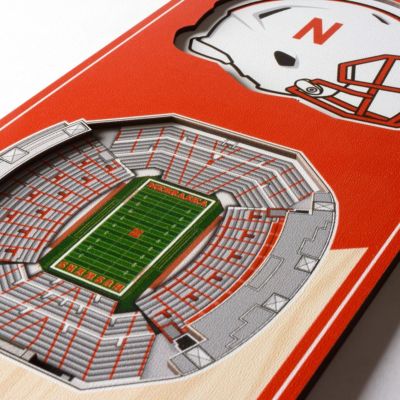 YouTheFan NCAA Nebraska Cornhuskers 3D Stadium 6x19 Banner - Memorial Stadium