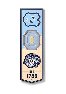 YouTheFan NCAA North Carolina Tar Heels 3D Stadium 6x19 Banner - Dean E. Smith Center