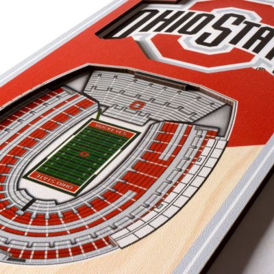 YouTheFan NCAA Ohio State Buckeyes 3D Stadium 6x19 Banner - Ohio Stadium