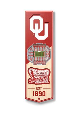 YouTheFan NCAA Oklahoma Sooners 3D Stadium 6x19 Banner - The Gaylord Family Oklahoma Memorial Stadium