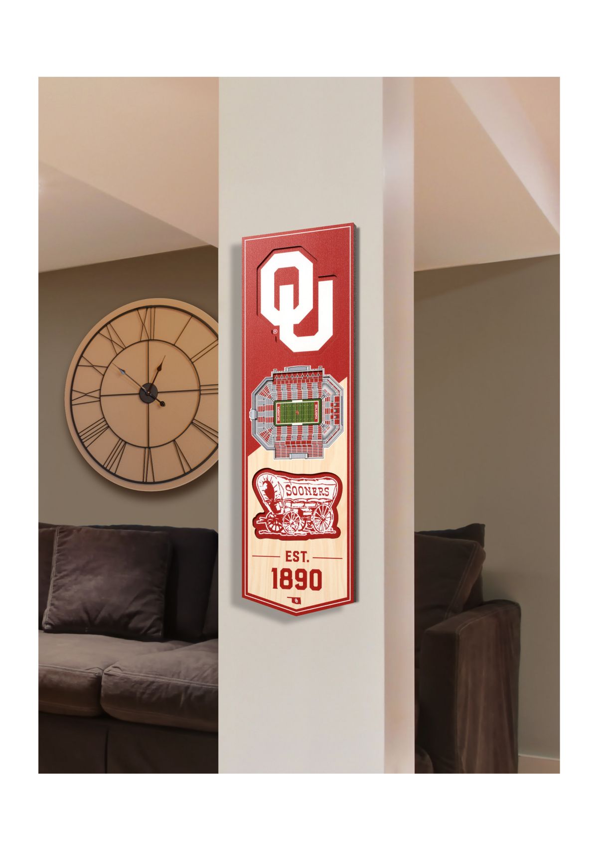 YouTheFan NCAA Oklahoma Sooners 3D Stadium 6x19 Banner - The Gaylord Family Oklahoma Memorial Stadium