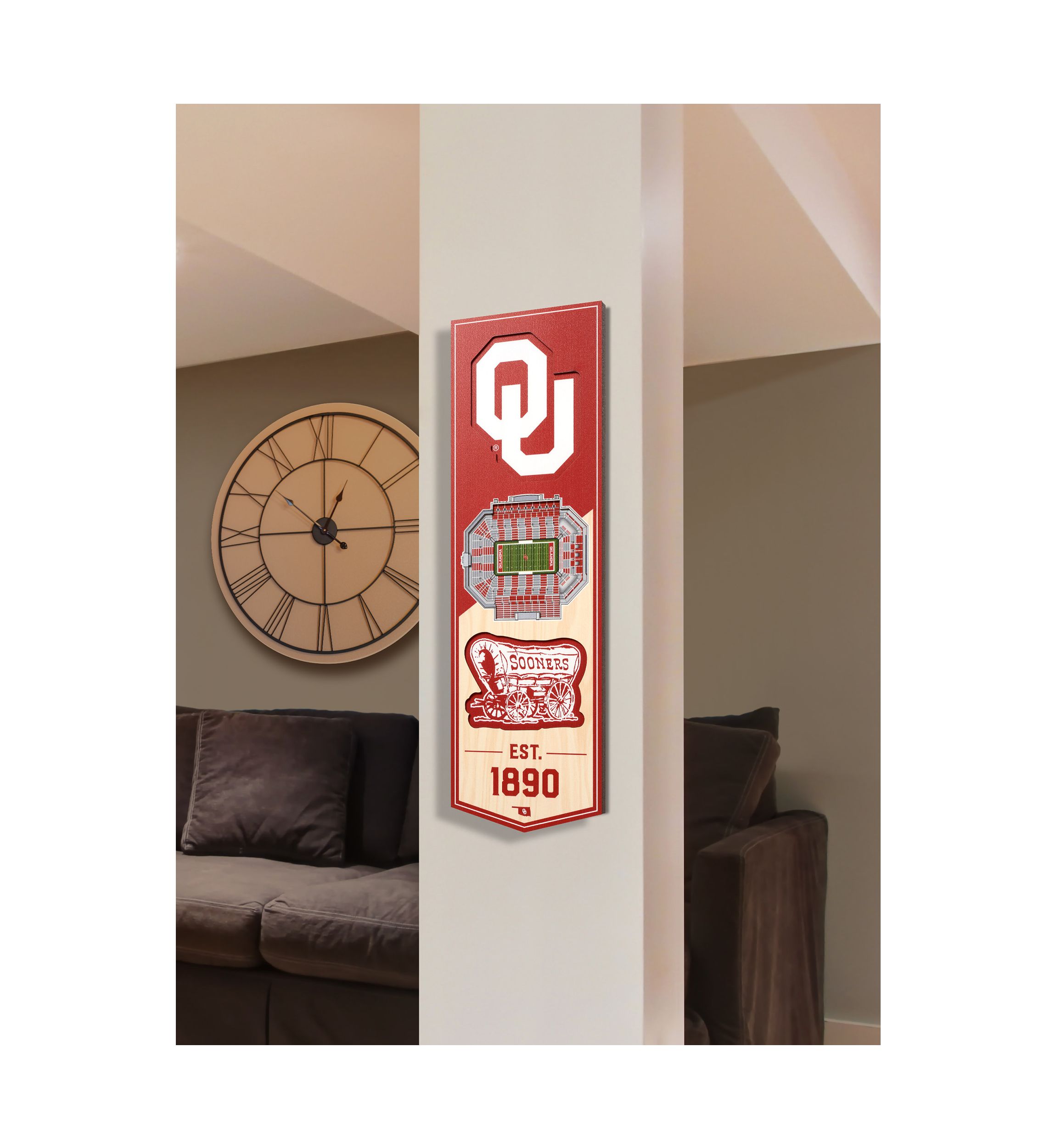 YouTheFan NCAA Oklahoma Sooners 3D Stadium 6x19 Banner - The Gaylord Family Oklahoma Memorial Stadium