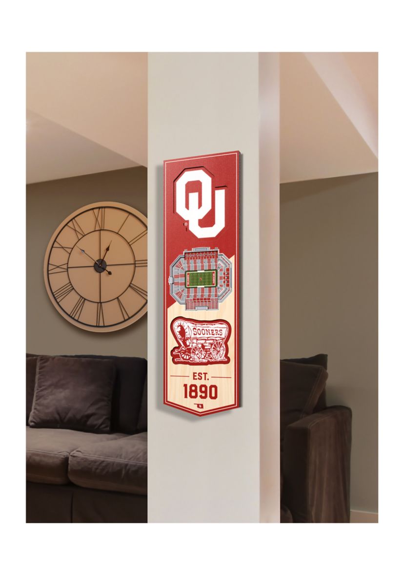 YouTheFan NCAA Oklahoma Sooners 3D Stadium 6x19 Banner - The Gaylord Family Oklahoma Memorial Stadium