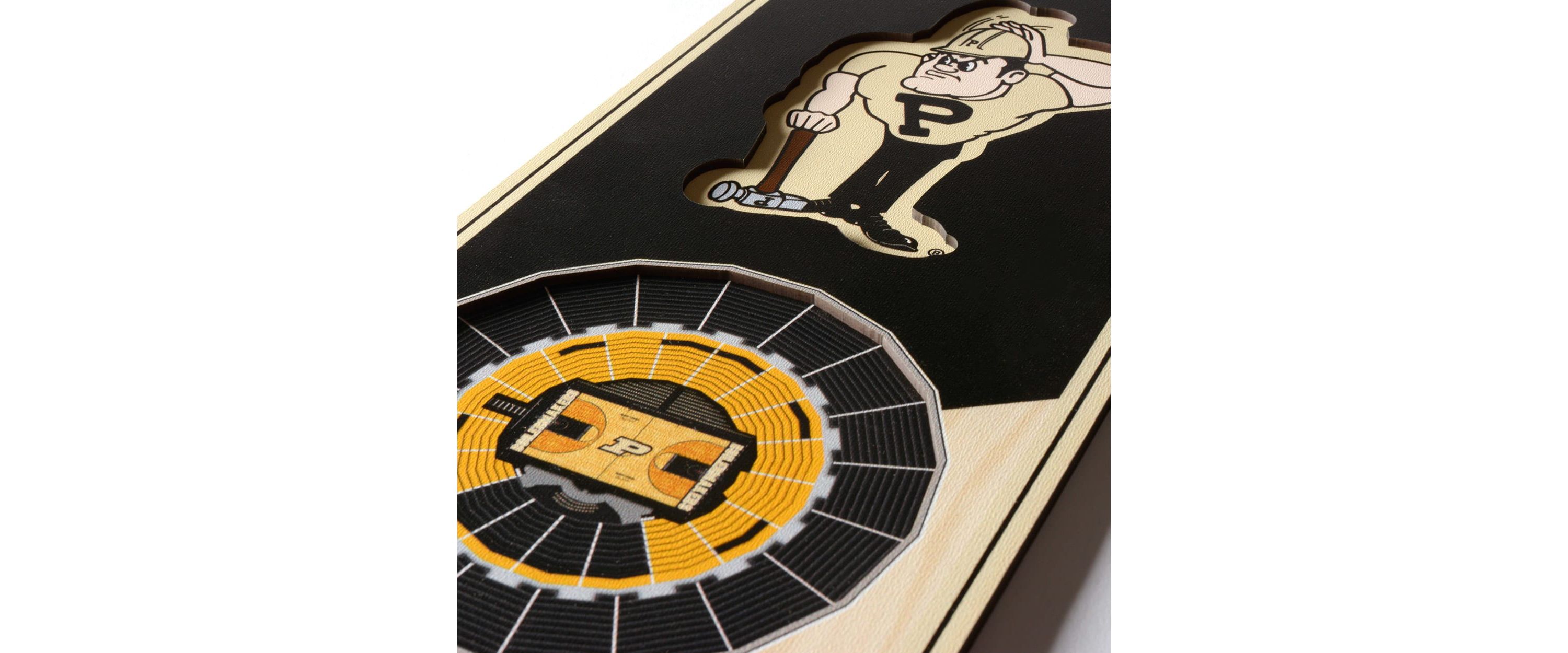 YouTheFan NCAA Purdue Boilermakers BB 3D Stadium 6x19 Banner - Mackey Arena