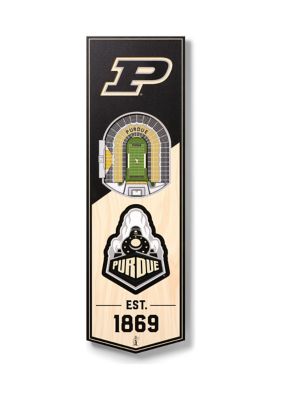 YouTheFan NCAA Purdue Boilermakers FB 3D Stadium 6x19 Banner - Ade Stadium