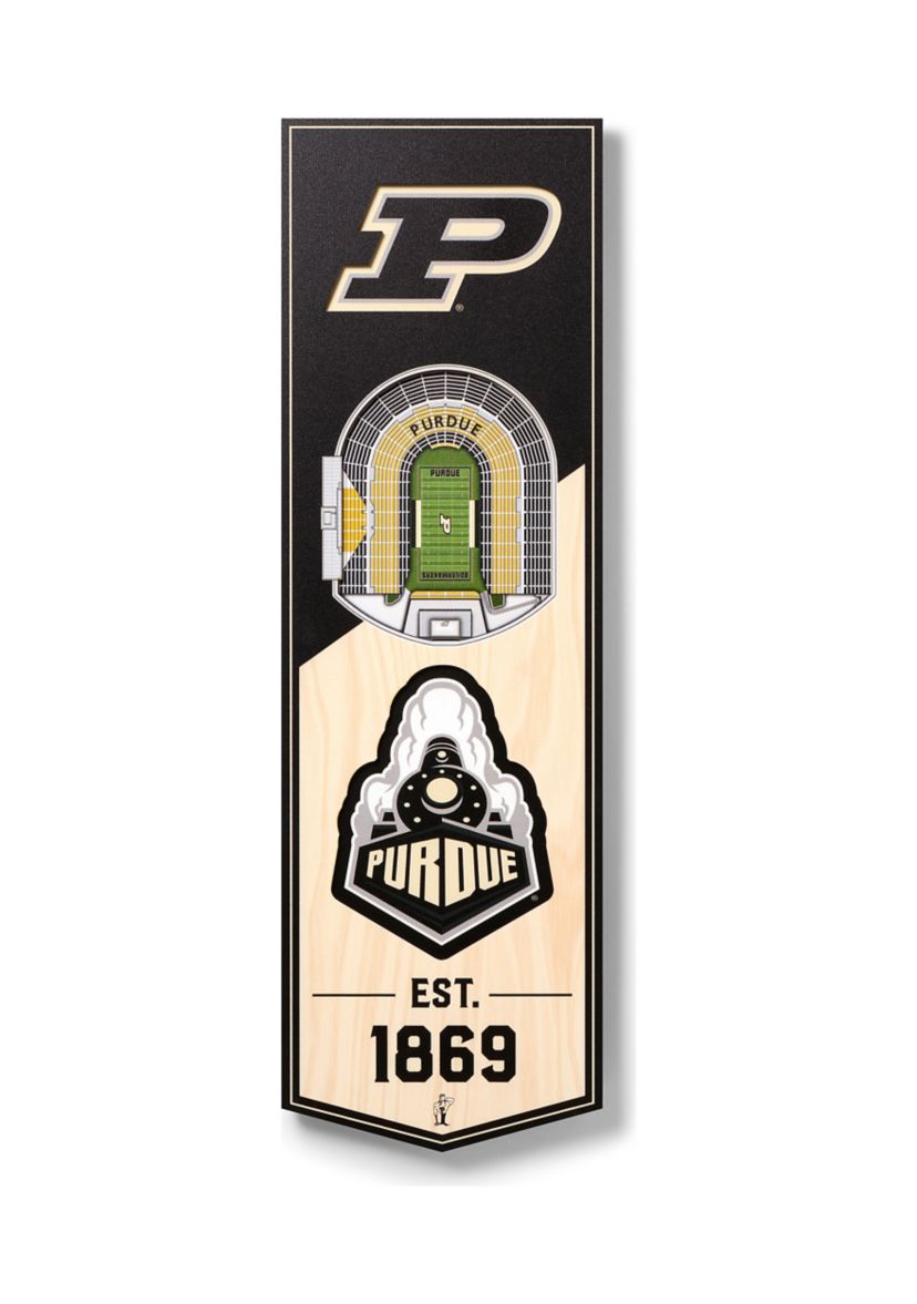 YouTheFan NCAA Purdue Boilermakers FB 3D Stadium 6x19 Banner - Ade Stadium