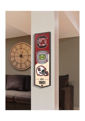 YouTheFan NCAA South Carolina Gamecocks 3D Stadium 6x19 Banner - Brice Stadium