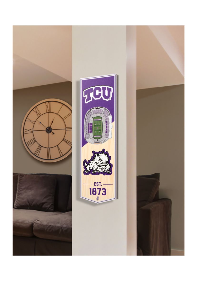 YouTheFan NCAA TCU Horned Frogs 3D Stadium 6x19 Banner - Amon G. Carter Stadium