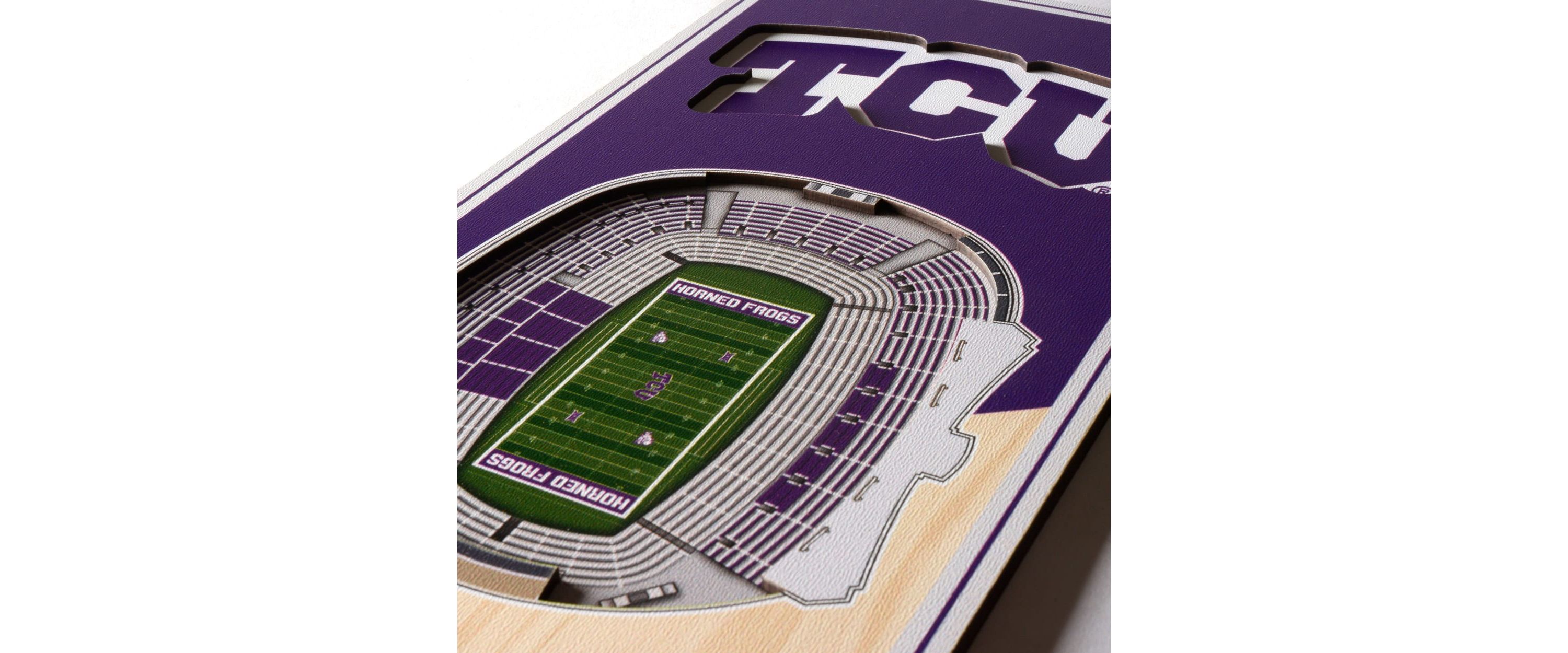 YouTheFan NCAA TCU Horned Frogs 3D Stadium 6x19 Banner - Amon G. Carter Stadium
