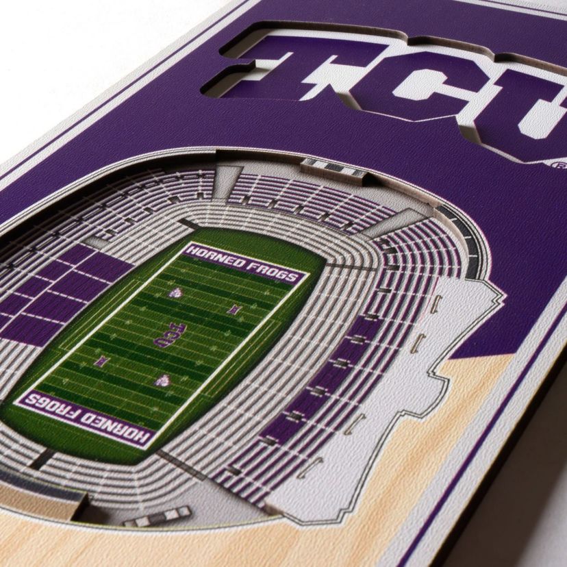 YouTheFan NCAA TCU Horned Frogs 3D Stadium 6x19 Banner - Amon G. Carter Stadium