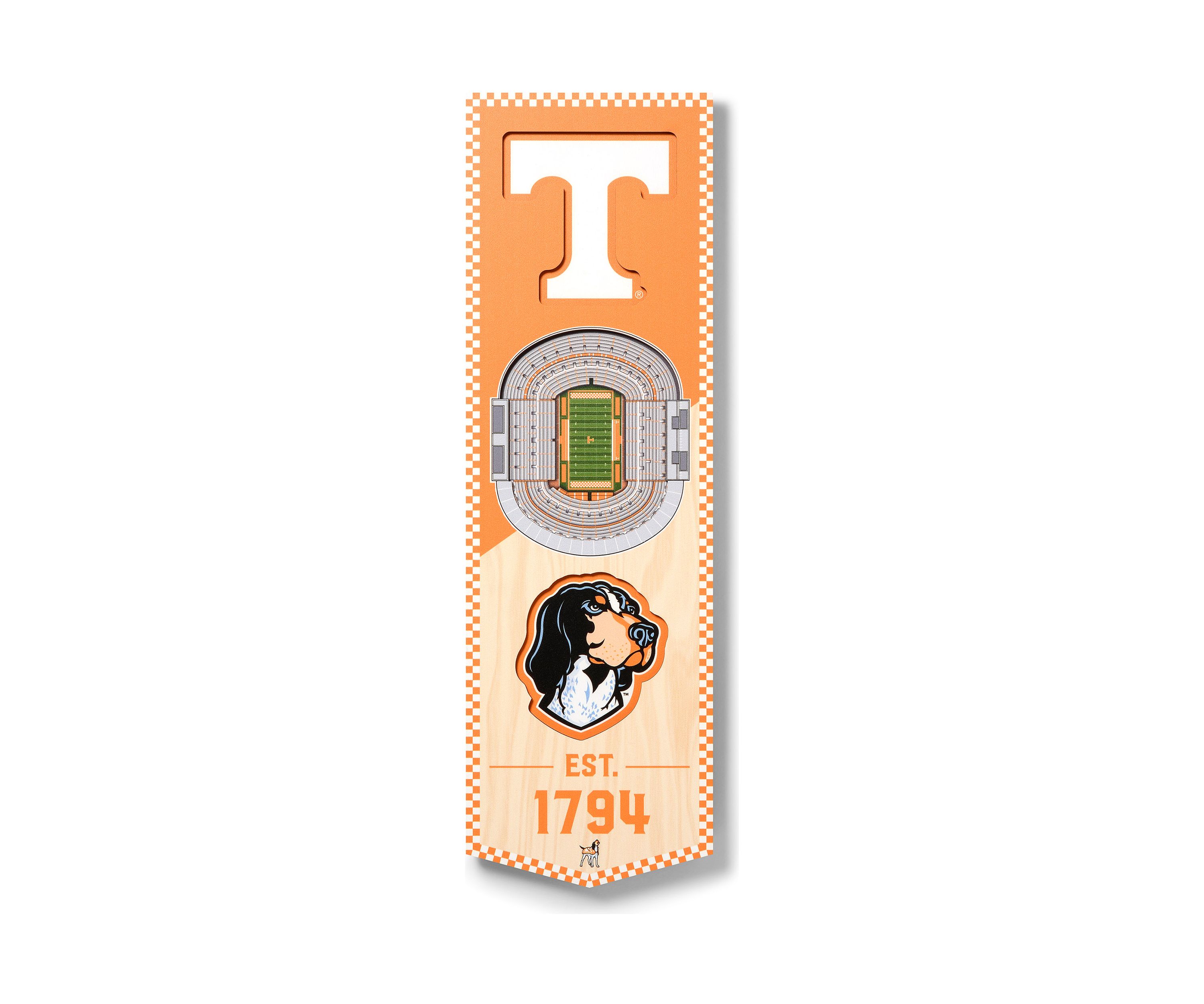 YouTheFan NCAA Tennessee Volunteers 3D Stadium 6x19 Banner - Neyland Stadium