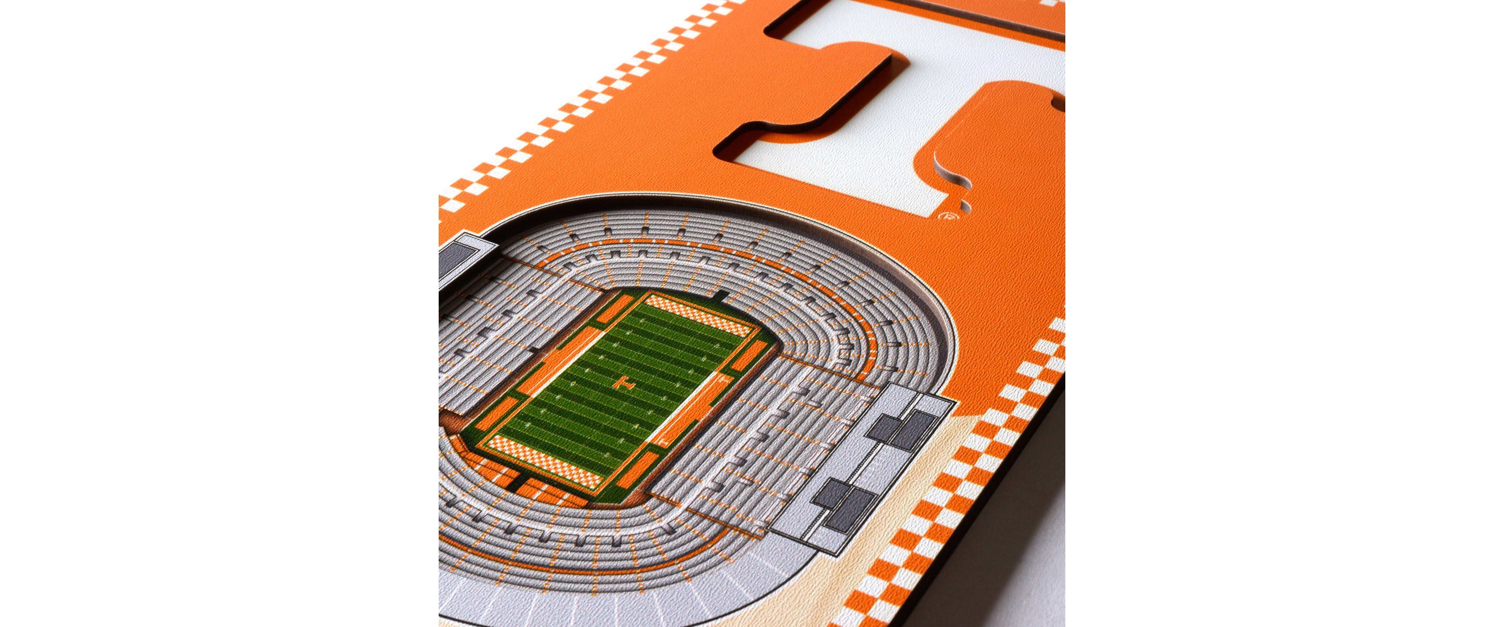 YouTheFan NCAA Tennessee Volunteers 3D Stadium 6x19 Banner - Neyland Stadium