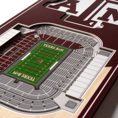 YouTheFan NCAA Texas A&M Aggies 3D Stadium 6x19 Banner - Kyle Field
