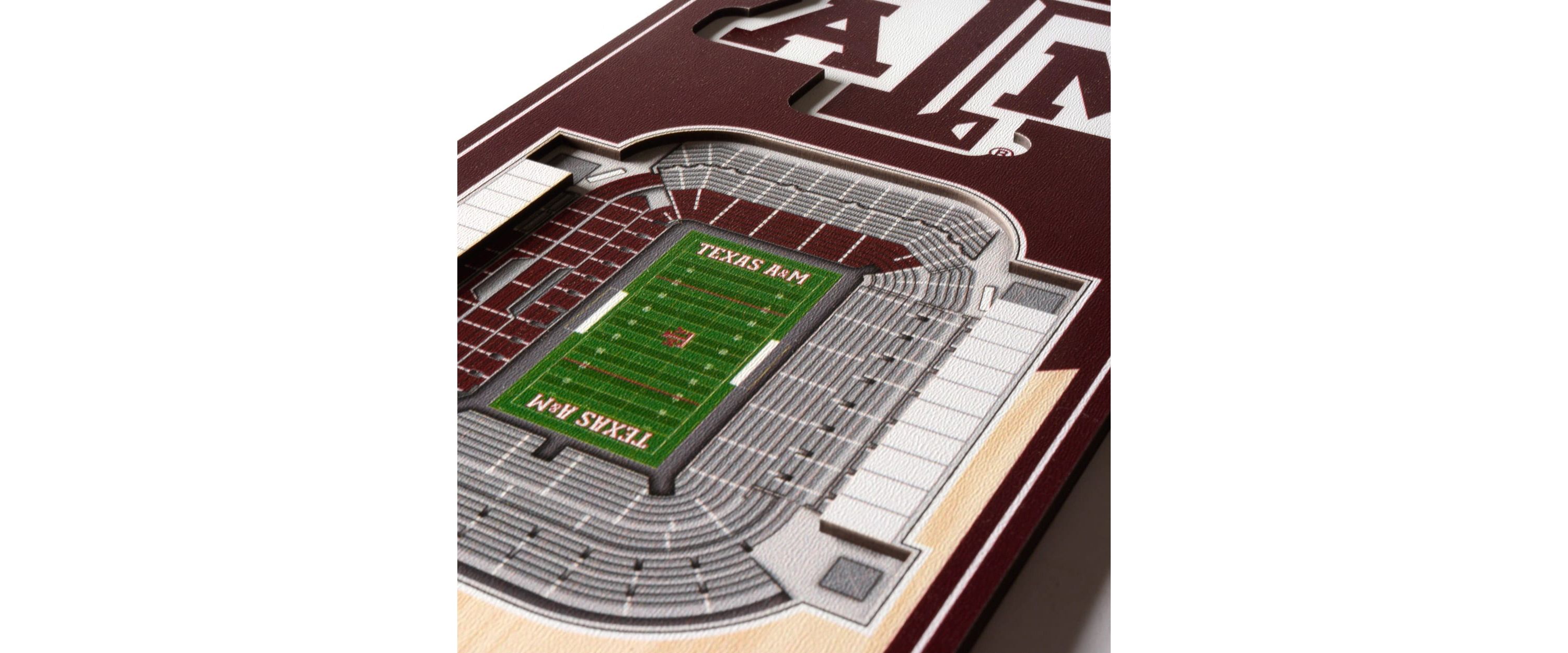 YouTheFan NCAA Texas A&M Aggies 3D Stadium 6x19 Banner - Kyle Field